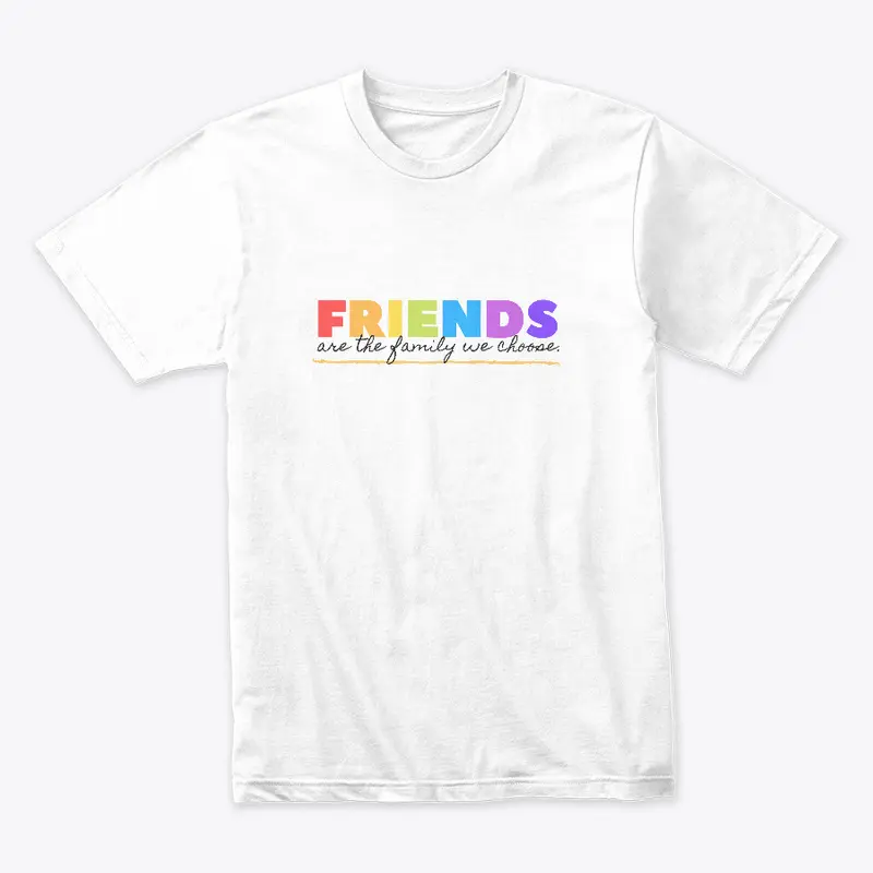 Colorful Text friendship typography tee