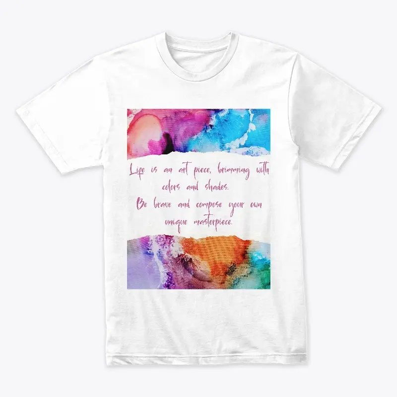 White multicolor artistic motivational 